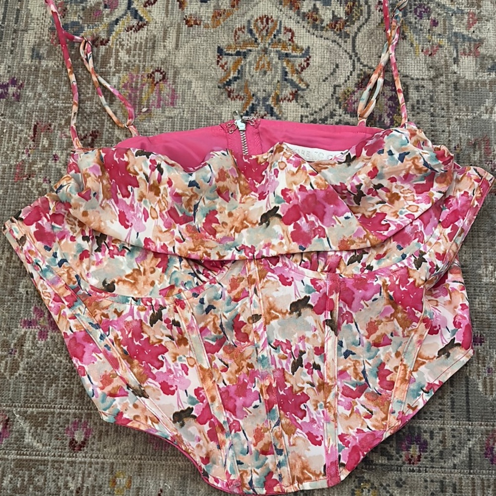 More To Come Floral Bustier Top